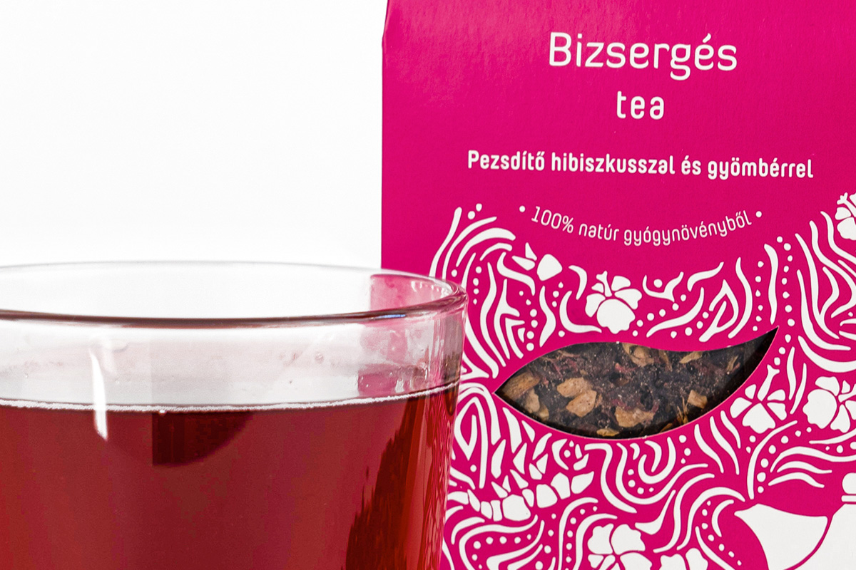 Pezsdítő hibiszkusszal és gyömbérrel